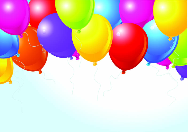 free vector Beautifully Colored Balloons 04 - Vector Beautiful Color Festivals